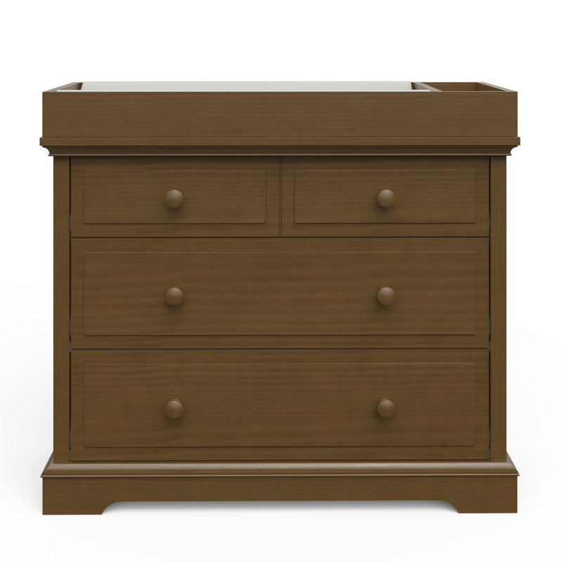 Cocoa Bean Pine Wood 3-Drawer Nursery Dresser