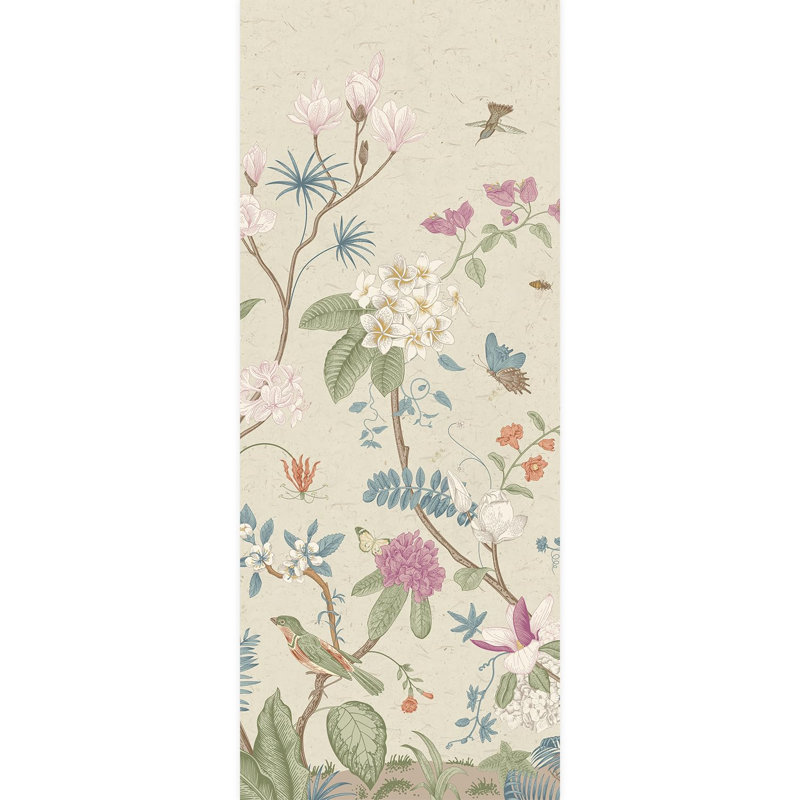 Bordure florale pelez et collez, L 120 po x l 48 po