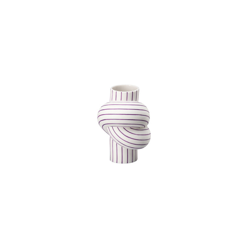 Node Porcelain China Table Vase, Plum