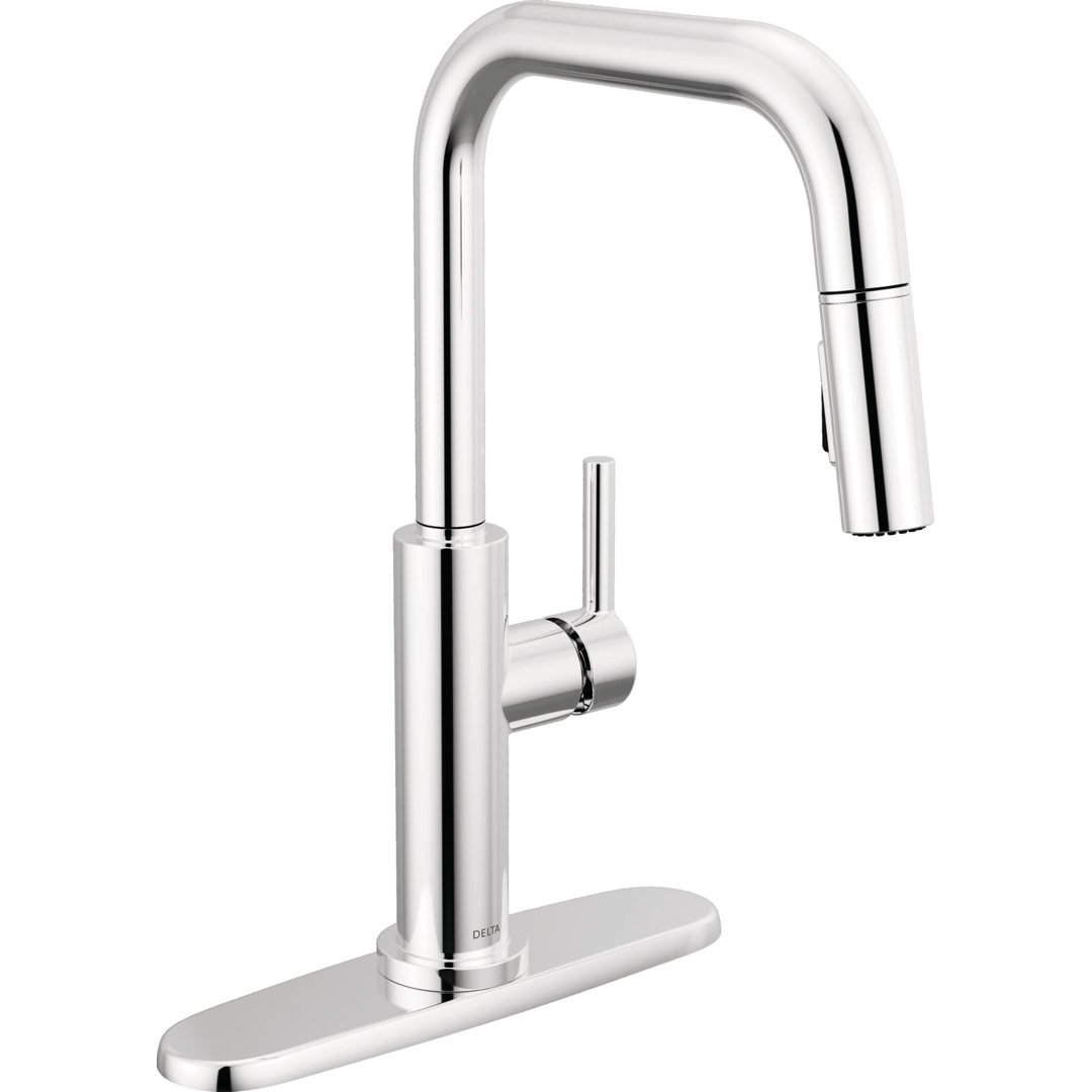 Nicoli U-Spout Pull Down Sprayer Kitchen Sink Faucet, Single Handle Kitchen Faucet Delta 