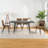 Modern Minimalist Extendable Dining Table Set （1Table and 4 Chairs）-95947539
