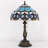 Tiffany Table Lamp Stained Glass Lamp 12X12X19 Inch Antique Reading Light (Blue Jewelry Baroque)
