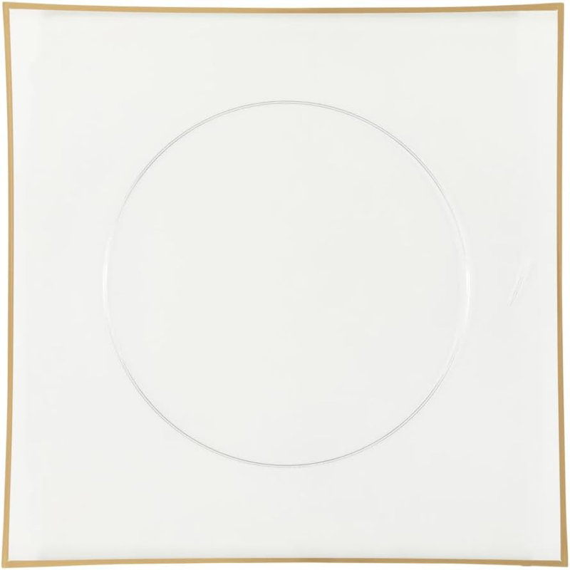 Assiettes carrées transparentes carrées en plastique transparent 13 "avec bordure dorée 12 personnes EcoQuality