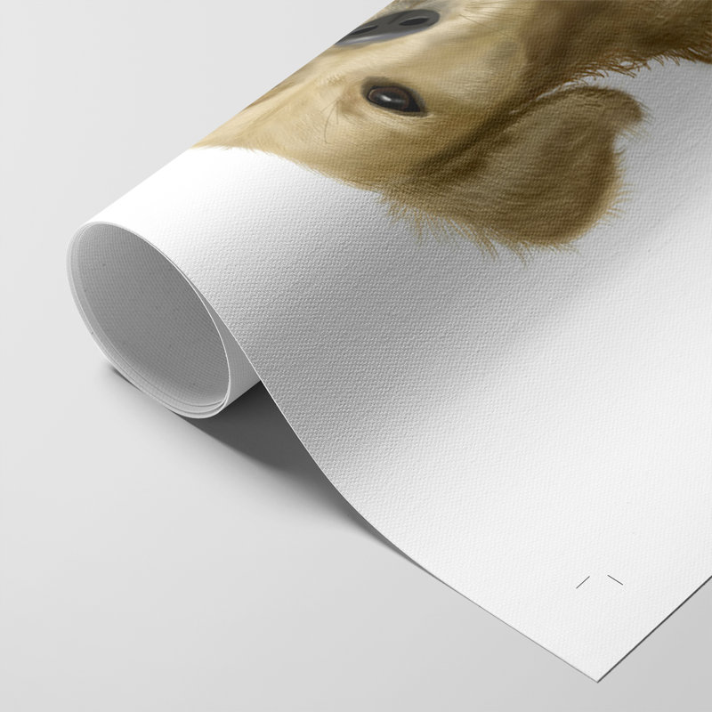 «Love and Golden Retriever» - impression sur toile seulement - non encadrée, H 12 po x l 8 po