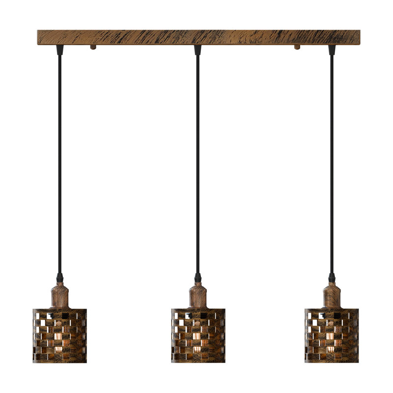 Timmer 3 - Light Kitchen Island Pendant, Brushed Copper