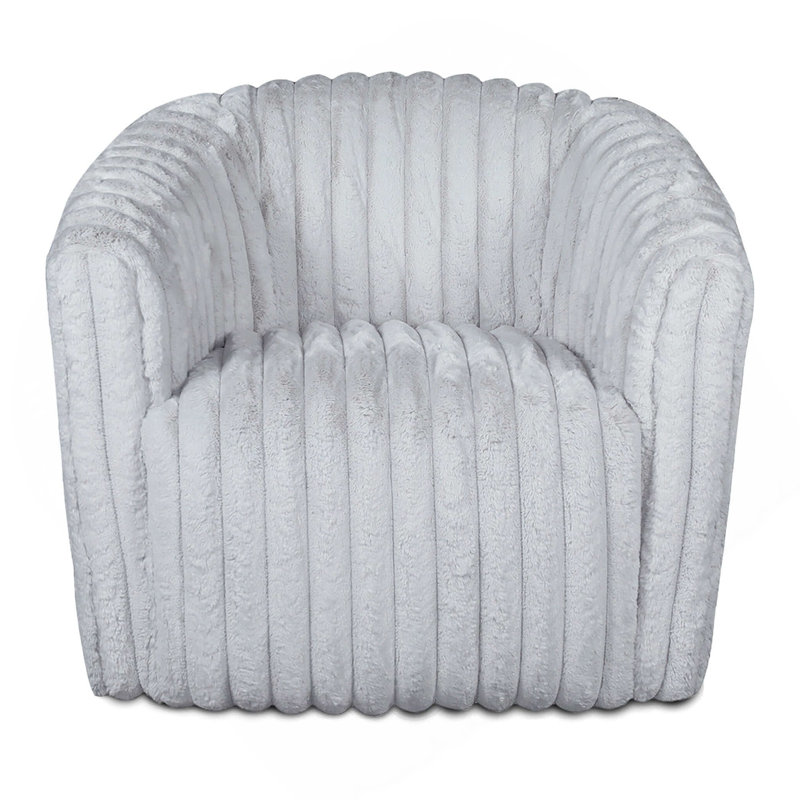 Fauteuil pivotant en velours gris clair Mira, Tissu gris pâle