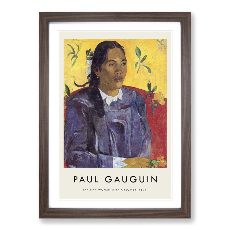 Seated Woman Vol.2 by Paul Gauguin - Picture Frame Graphic Art, 36cm H x 27cm W x 2cm D