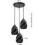 Angilina 3 - Light Black Cluster Pendant