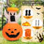Décoration d'Halloween gonflable chapeau fantôme et lanterne citrouille