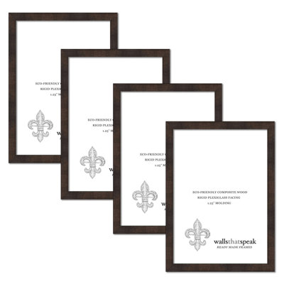 Espresso Brown Picture Frame - Set of 4