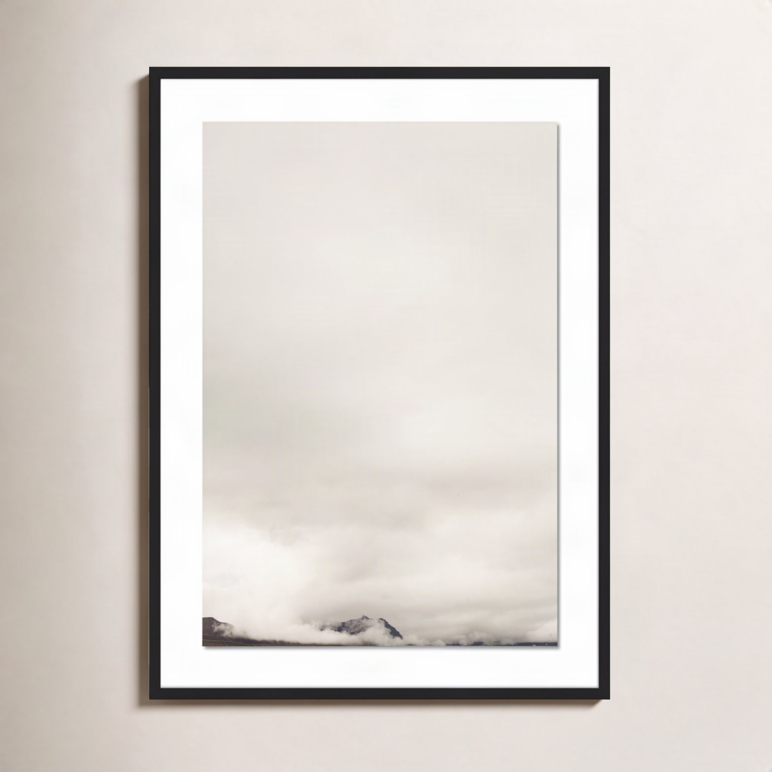 Clouds "Clouds 11" Print by Riley Ryan, 40" H x 29" W x 2.5" D, Black