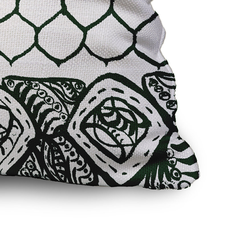 Housse de coussin carrée extérieure/insert, 20 po X 20 po, Vert foncé