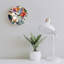 Horloge murale ronde 12 x 12 pouces Floral Highland Cow