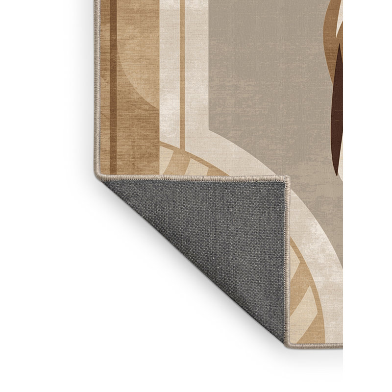 Tapis art déco doux et moelleux Southville Hummingbird, 2 x 5