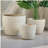 Handmade Ceramic Flower Pot Set of 3, 15/12/9 Inch Diameter, White Diamond Pattern, for Succulents Indoor/Outdoor Use on Windowsill & Bookshelf, Breathable Clay-1194804594