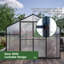 Serre robuste avec deux fenêtres de ventilation et une base stable avec portes doubles l 103,45 po pour l'entretien du jardin-126422950