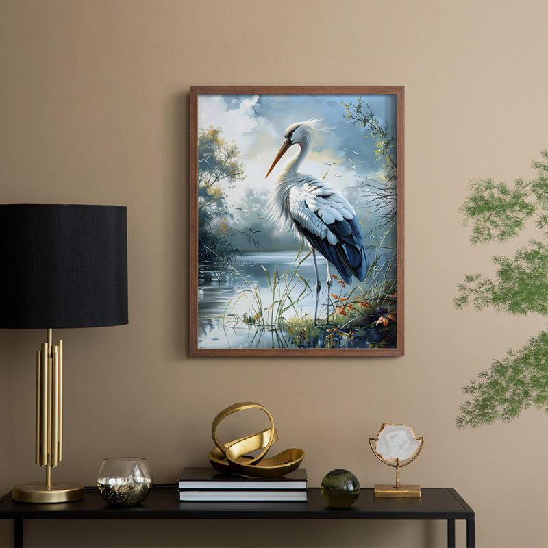 ANIMALS Series XCVII - reproduction encadrée de qualité supérieure - prête à être accrochée - aucun clou requis, Noyer