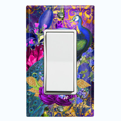 Patterned 1 - Gang Toggle Light Switch Standard Wall Plate