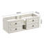 Armoire de salle de bain avec tiroirs de rangement et tablettes ouvertes, armoire de style moderne pour salle de bain-99666179