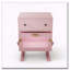Table de chevet large rose en forme de robot avec DEL et tiroir pivotant-839545519