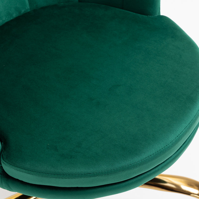 Shetler Velvet Office Chair, Green