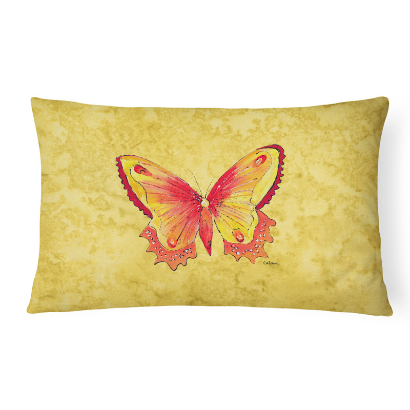 Butterfly Outdoor Reversible Throw Pillow