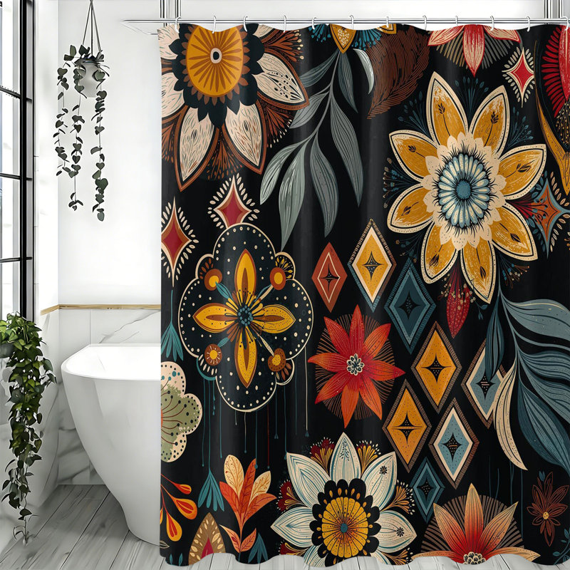 Rideaux de douche avec crochets inclus
