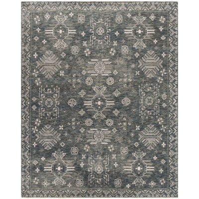 Tapis oriental sauge noué à la main Zekir