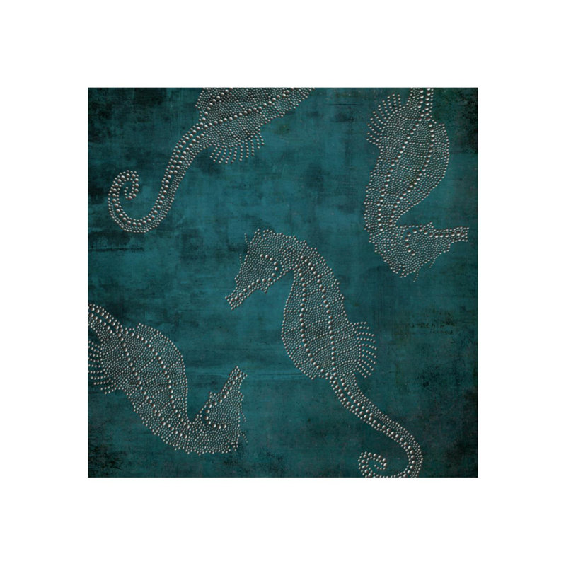 Rivets And Turquoise III Print by Sofia Fox, Glass Coat, 24" H x 24" W