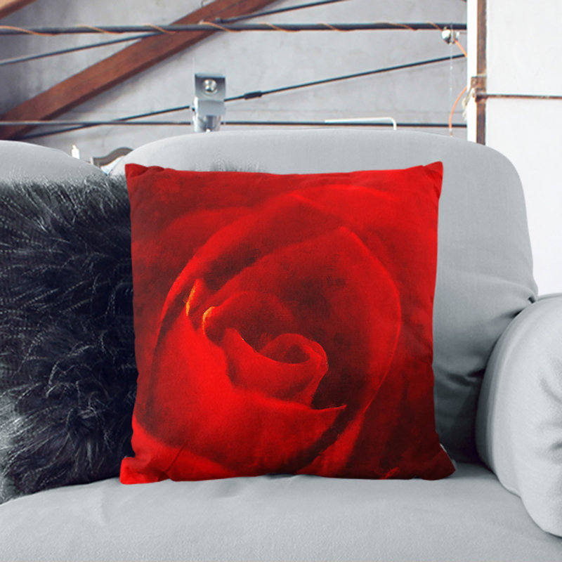 Square Throw Cushion, Black, 40cm H x 40cm W x 15cm D