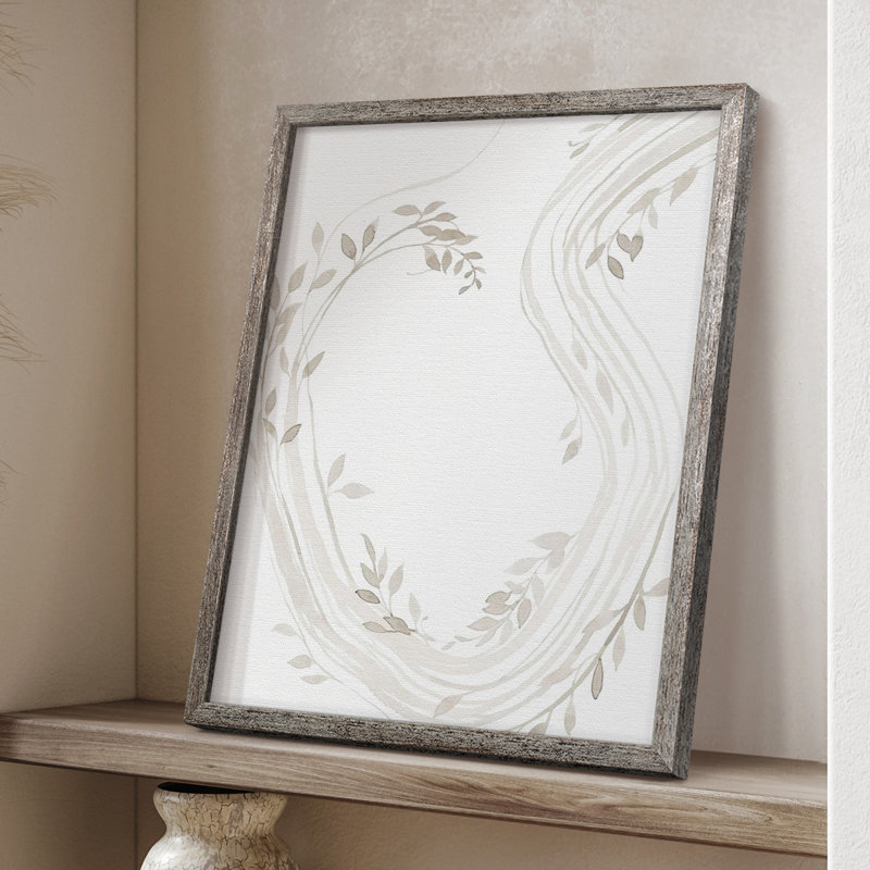 Light Vines II Framed Print - Solid Wood, 11" H x 9" W
