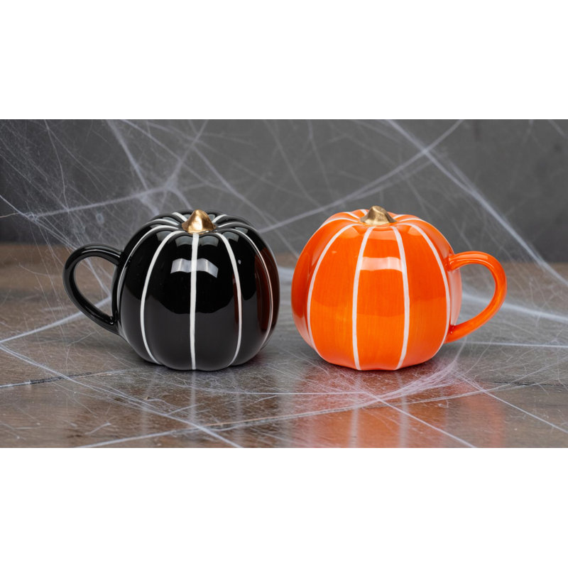 Orange et noir citrouille sel et poivre