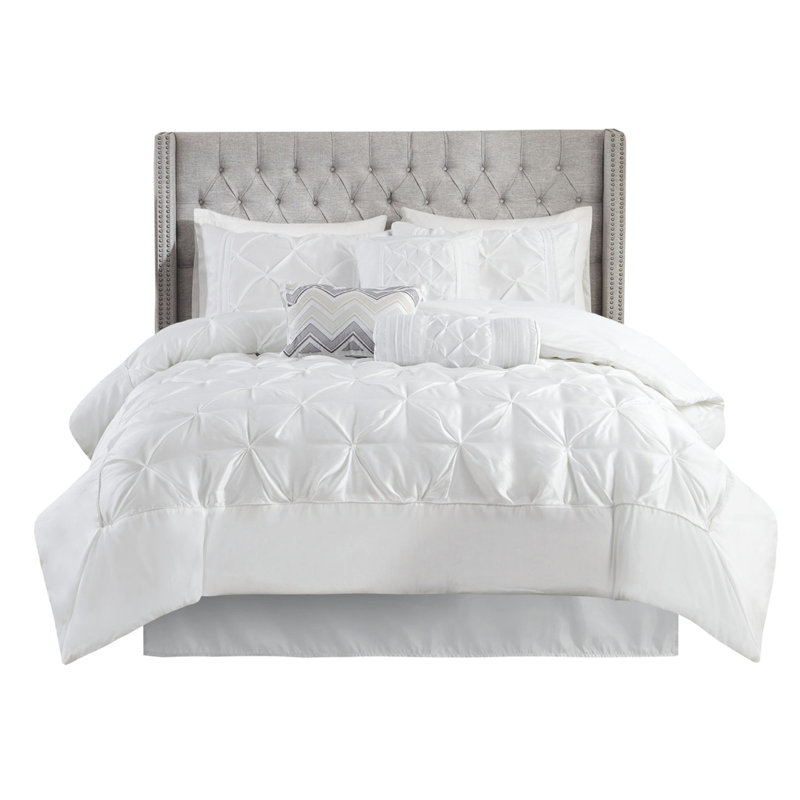   Édredon 7 pièces - Nuits douillettes élégantes, Édredon de très grande taille et 6 pièces suppl, Blanc
