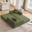 Canapé-lit modulaire pour appartement, conception convertible avec accoudoirs amovibles et matelas pliant, aucun assemblage requis, tissu en velours côtelé-2026794751