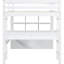 Lit mezzanine double avec bureau et rangement intégrés, blanc - Économisez de l'espace et maximisez la fonctionnalité des tiroirs, des armoires, des tablettes