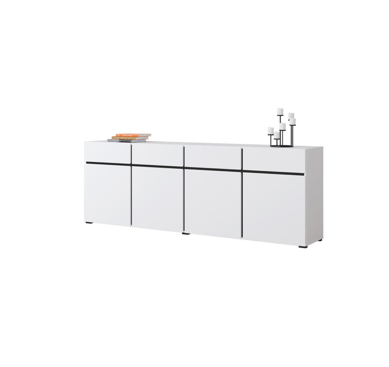 Ahlia 225cm Sideboard, White