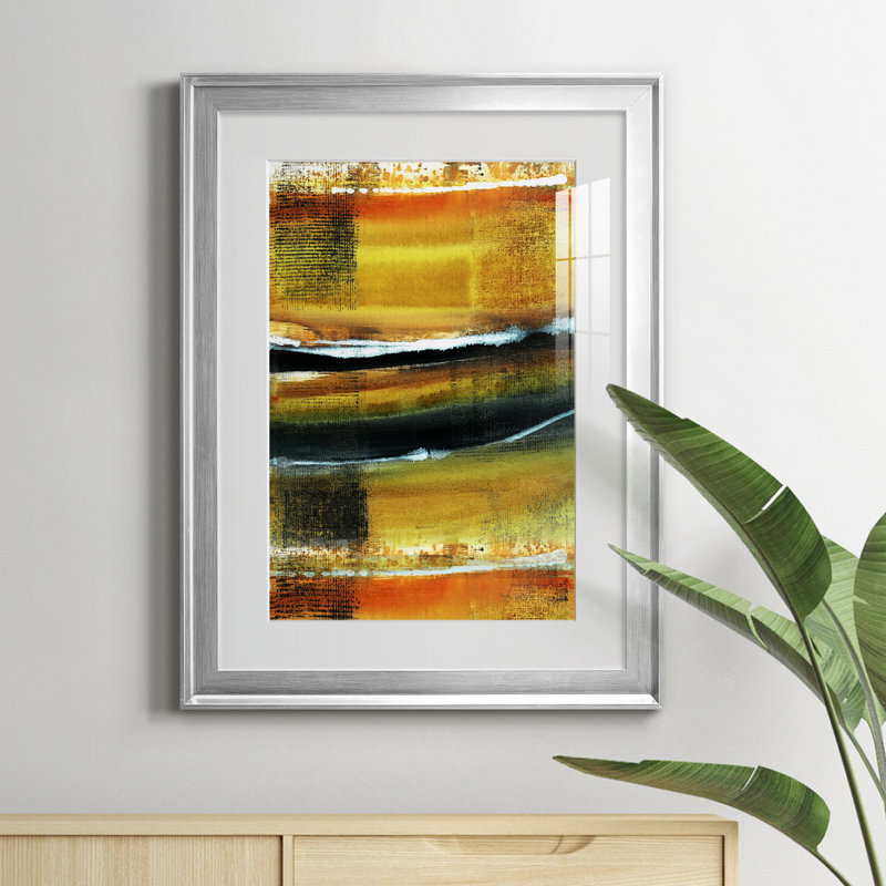 Desert Night II - peinture encadrée, H 22,5 po x l 30,5 po x P 1,5 po, Argent