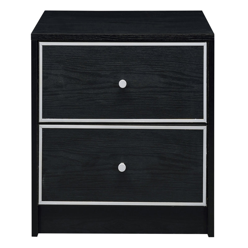 2-Drawer Nightstand, Modern Accent Table with Smooth Glides and Ample Storage for a Clutter-Free Bedroom