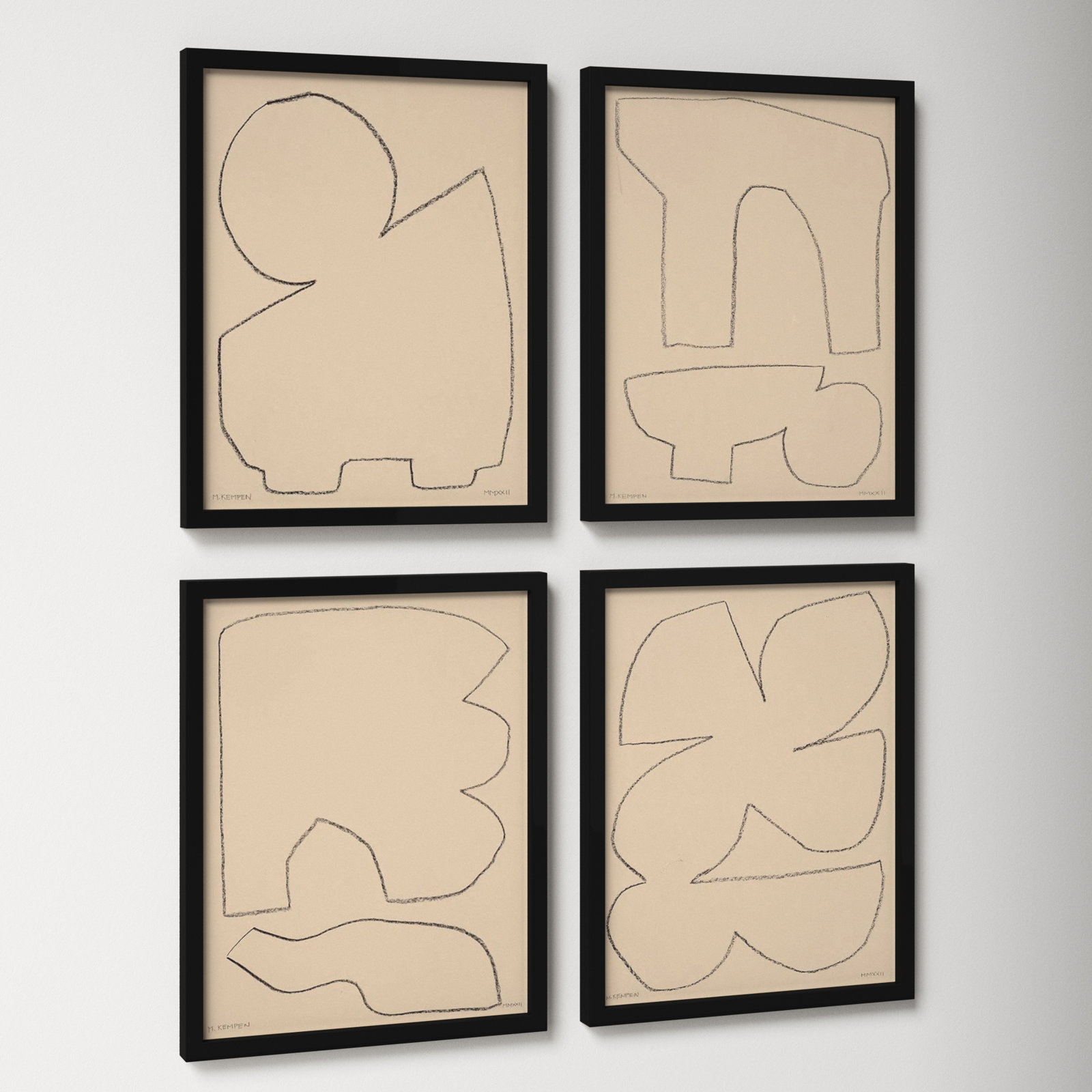 Outlines by Michael Kempen, Black Framed, 16" W x 20" H