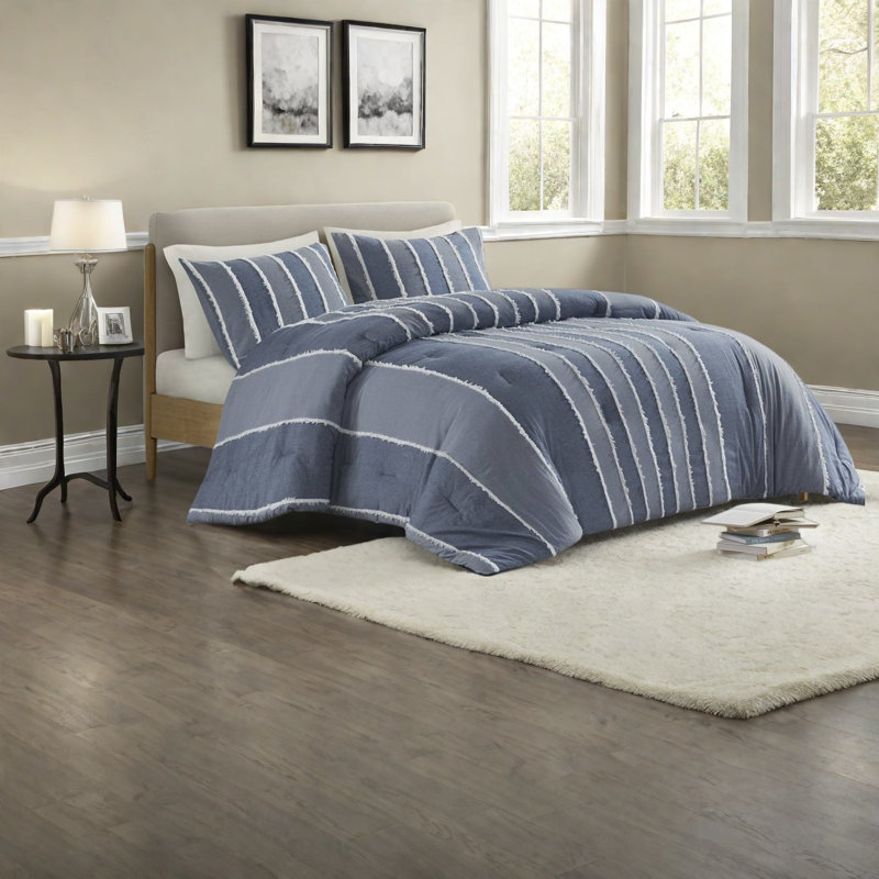 Ensembles de literie en coton de qualité supérieure, grand confort rayé moderne pour la maison