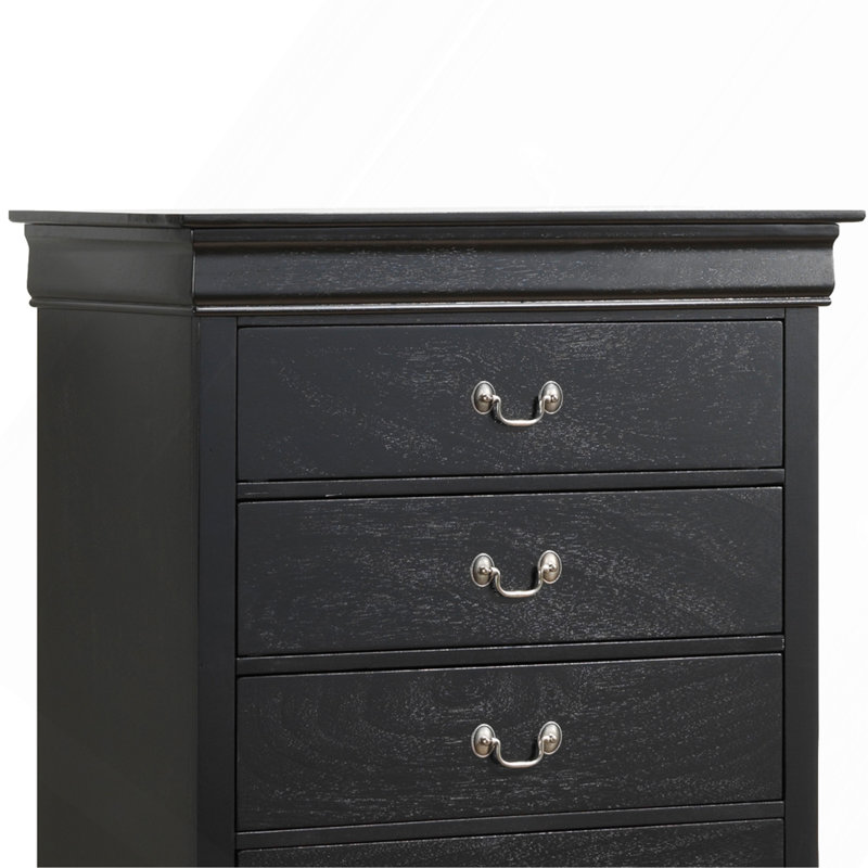 Charmant coffre de rangement traditionnel noir
