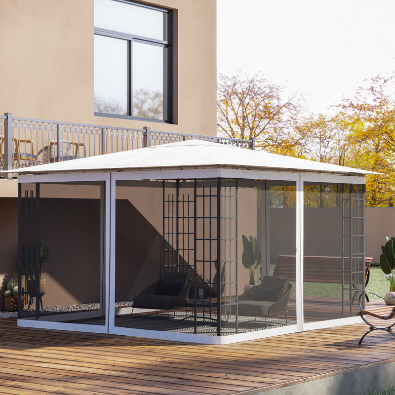 Filet de remplacement 10 'x 12' en filet pour abri de jardin 10 pi x 12 pi, blanc