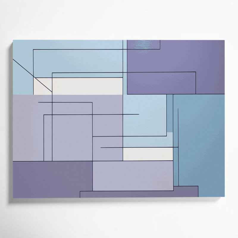 Hard Edge 37, art mural sur toile grise
