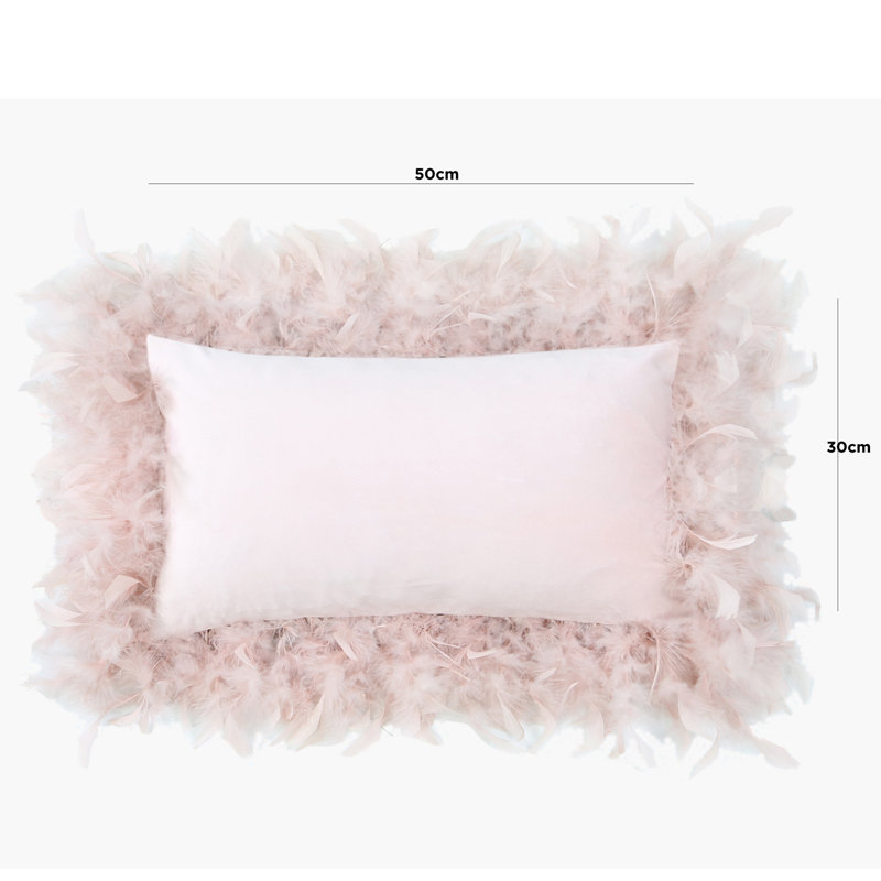 Mona Rectangular Throw Pillow Cover, Pink