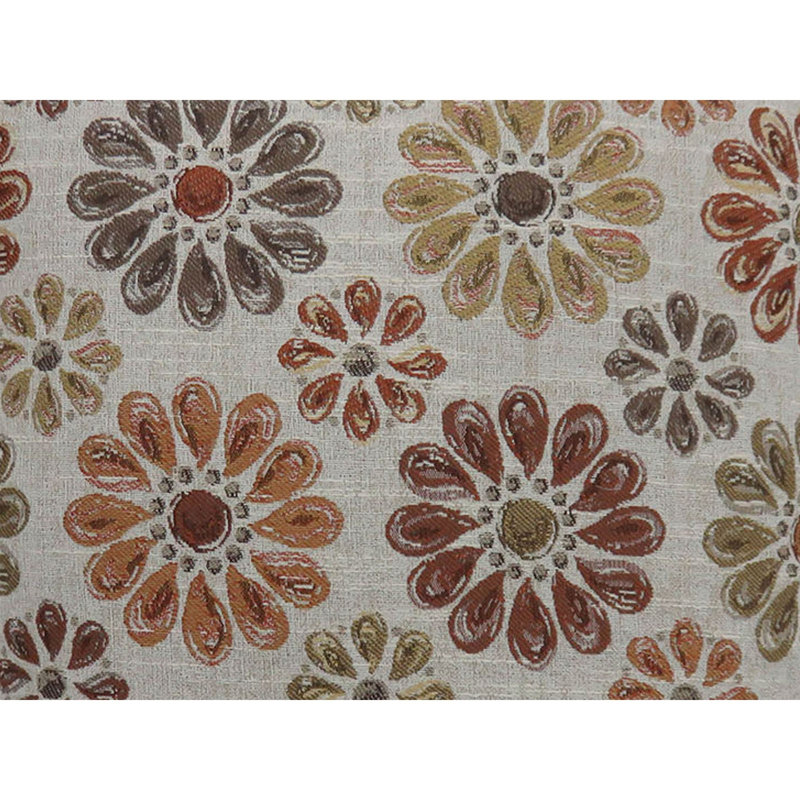 Housse et insert de coussin carré Florafora, H 20 po x l 22 po, Jaune clair / orange