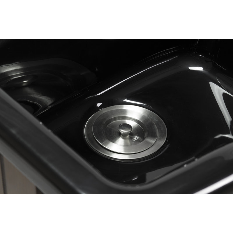 18'' W Wall Shampoo Sink, Black