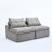 Ernesto Boneless Armless Chenille Compression Sectional Sofa with Neck & Lumbar Pillow-1247353290