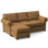 Canapé-lit et chaise longue réversible avec repose-pieds de 86 po Charlotte
