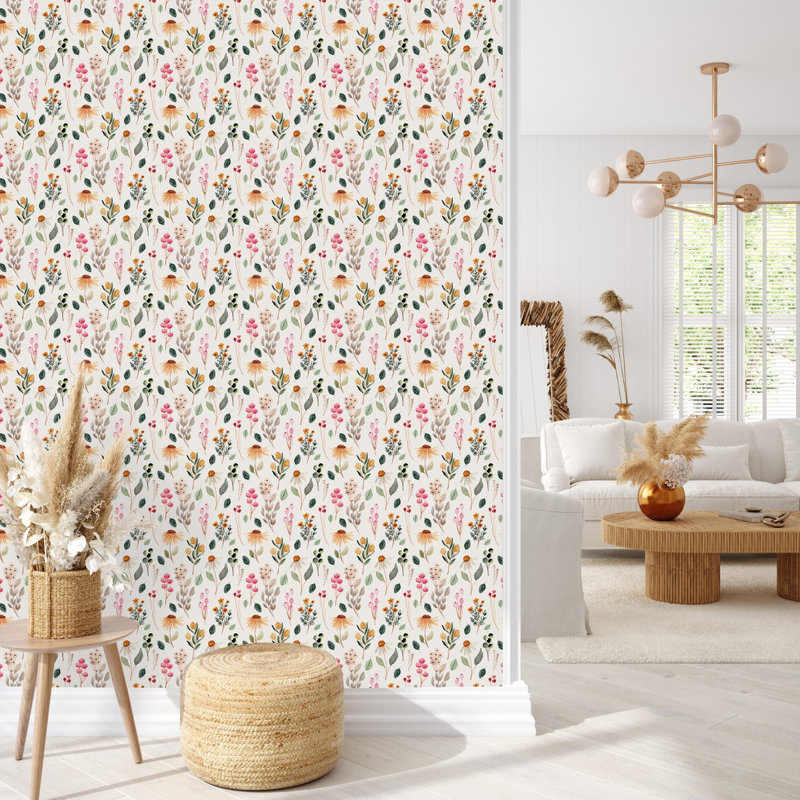 Panneau de papier peint adhésif Little Wildflowers, L 2,08 pi x L 10,42 pi