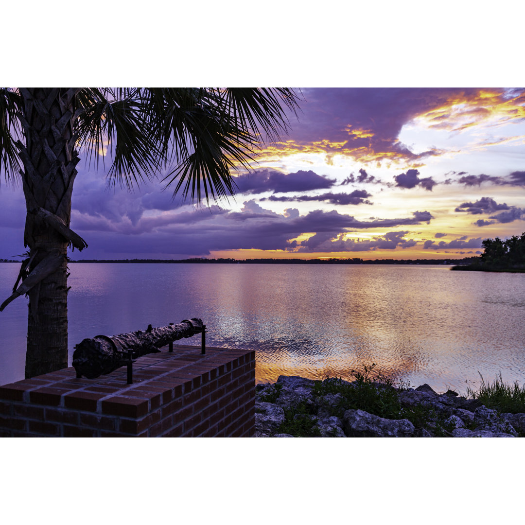 The Sun Sets Over Lake Dora von VisionsbyAtlee - Leinwanddruck ohne Rahmen